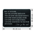Stainless Steel Wallet Clip Card Postcard Lettering
