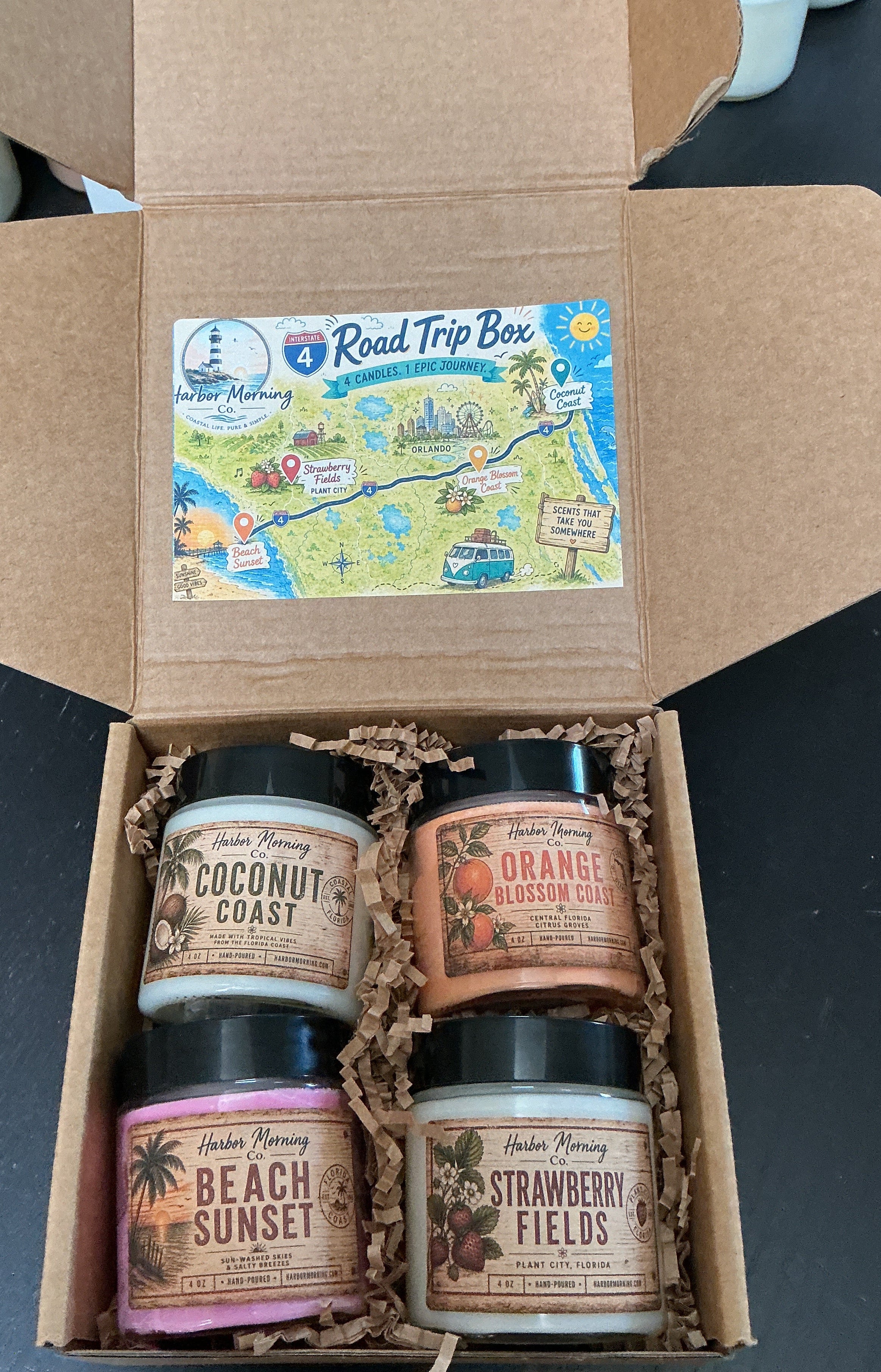 The I-4 Tour Candle Flight/Road Trip Box | Florida Scent Road Trip Set