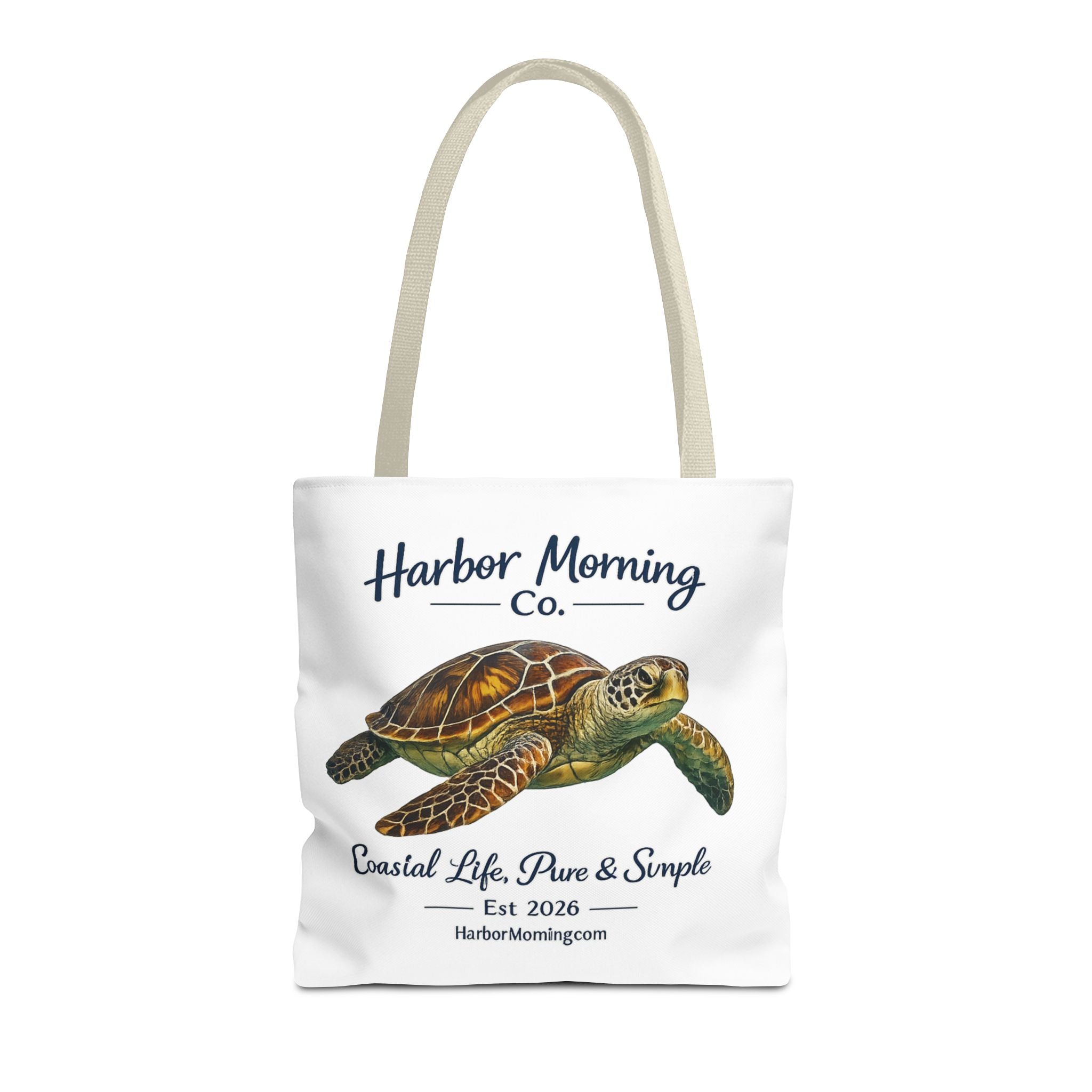 Sea Turtle Tote Bag – Coastal Life Beach Bag | Harbor Morning Co. | Ocean Lover Gift, Florida Coastal Tote