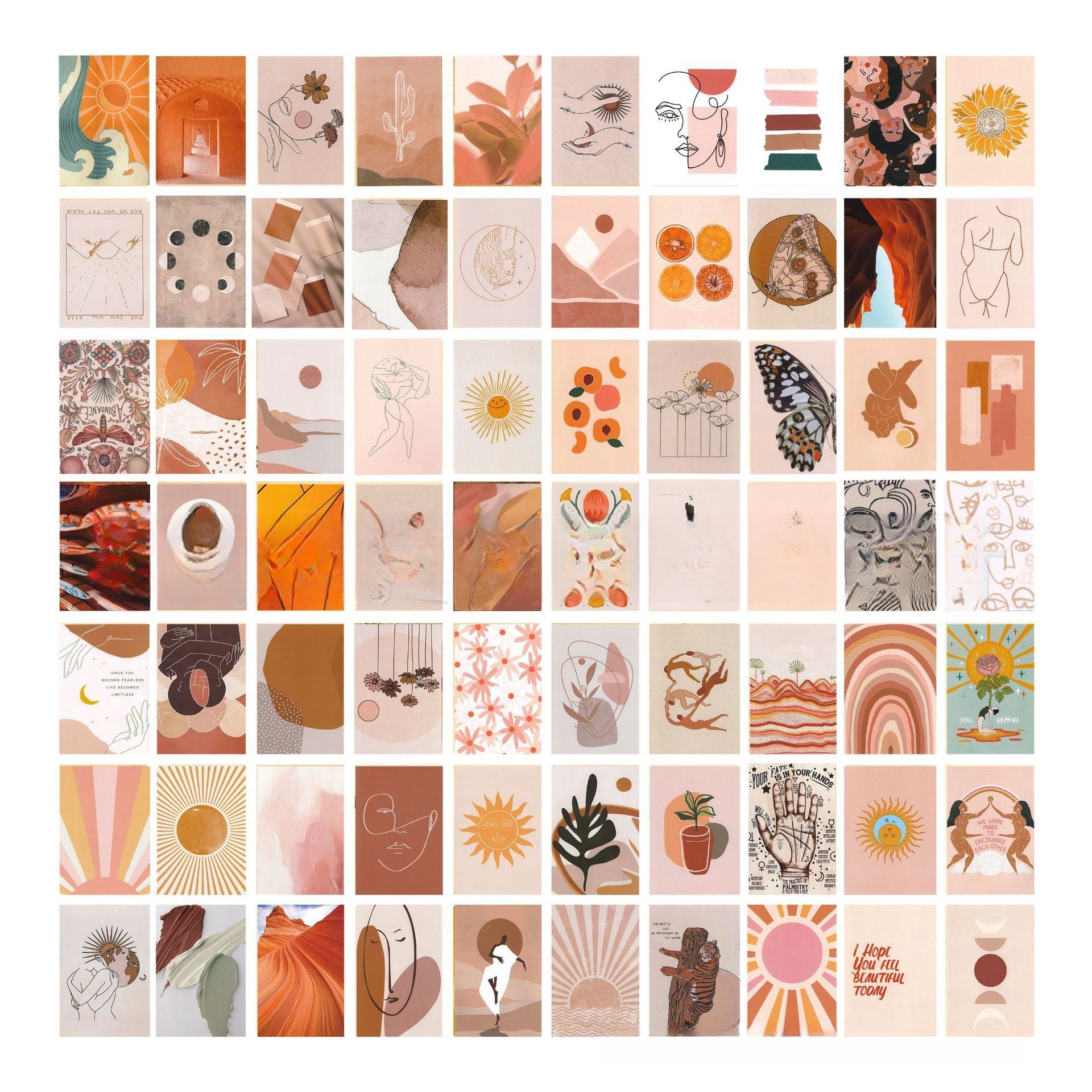 70 Sheets Poster Postcard Poster Decoration Painting