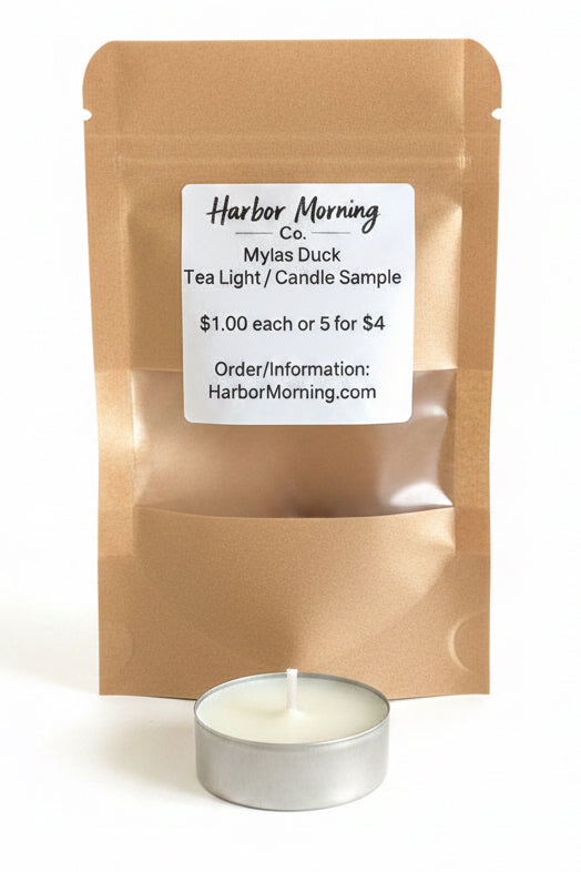 Myla's Duck tealight candle by Harbor Morning Co.