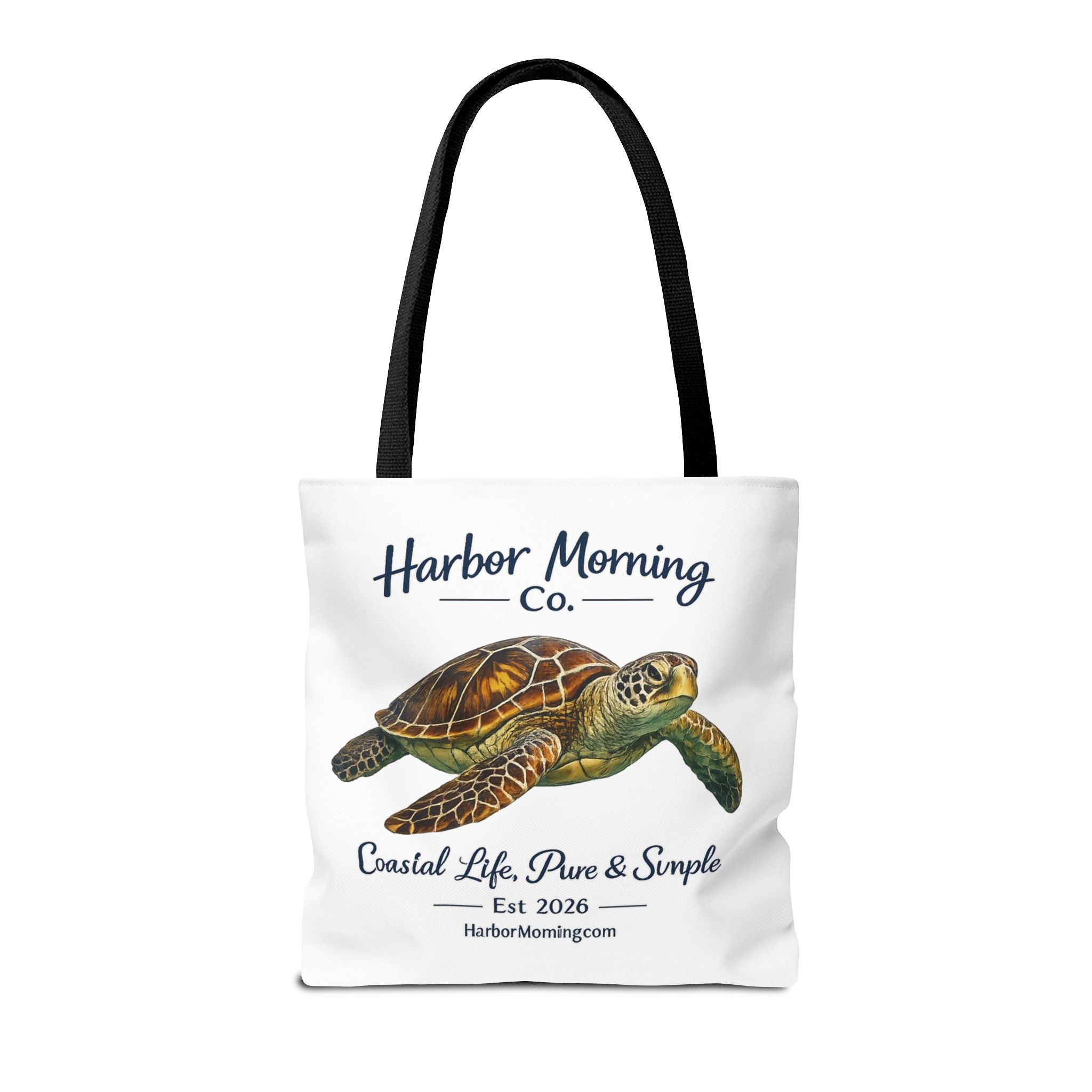 Sea Turtle Tote Bag – Coastal Life Beach Bag | Harbor Morning Co. | Ocean Lover Gift, Florida Coastal Tote