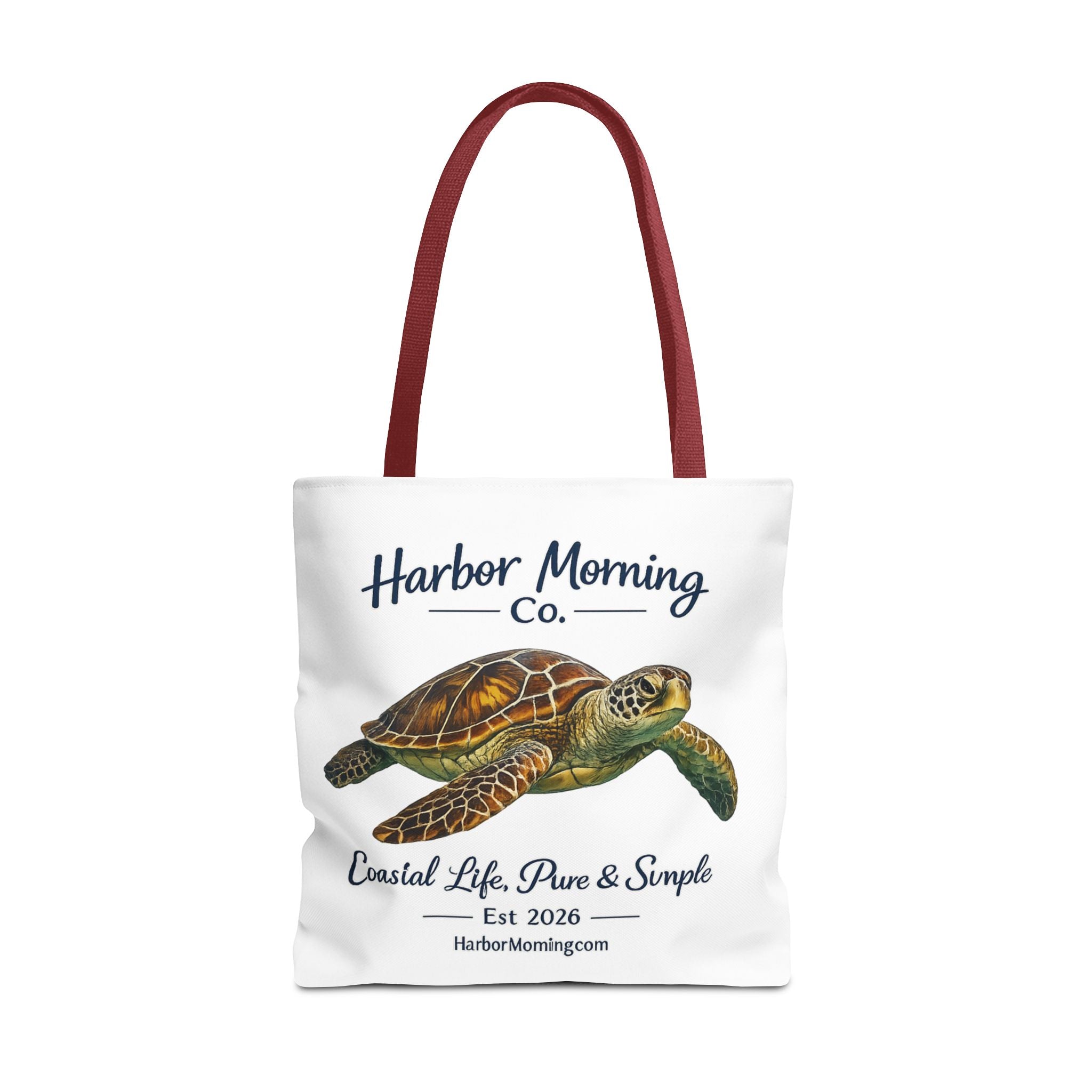 Sea Turtle Tote Bag – Coastal Life Beach Bag | Harbor Morning Co. | Ocean Lover Gift, Florida Coastal Tote