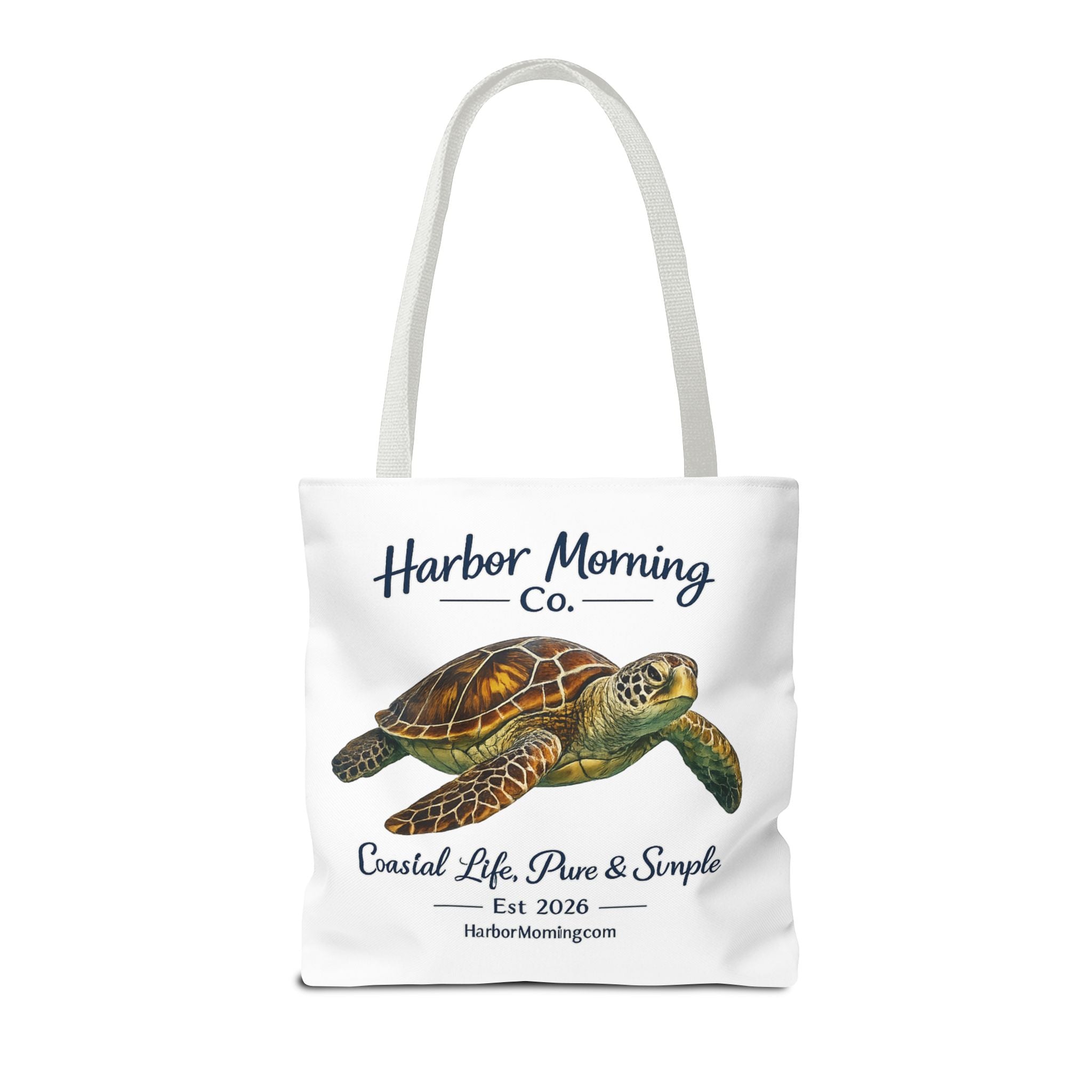 Sea Turtle Tote Bag – Coastal Life Beach Bag | Harbor Morning Co. | Ocean Lover Gift, Florida Coastal Tote