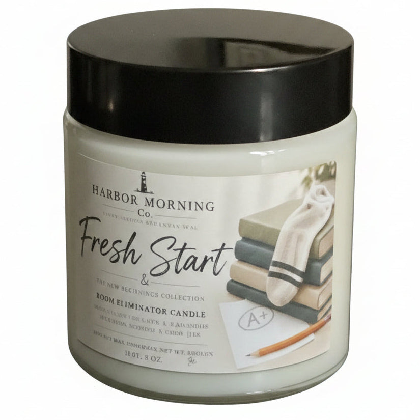 Fresh Start 4 oz soy candle by Harbor Morning Co.
