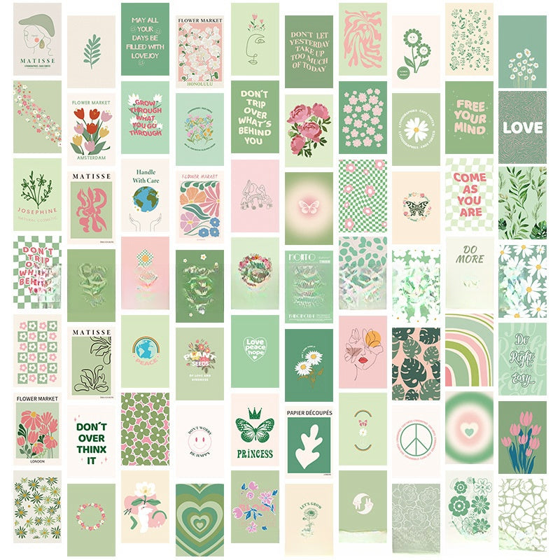 70 Sheets Poster Postcard Poster Decoration Painting