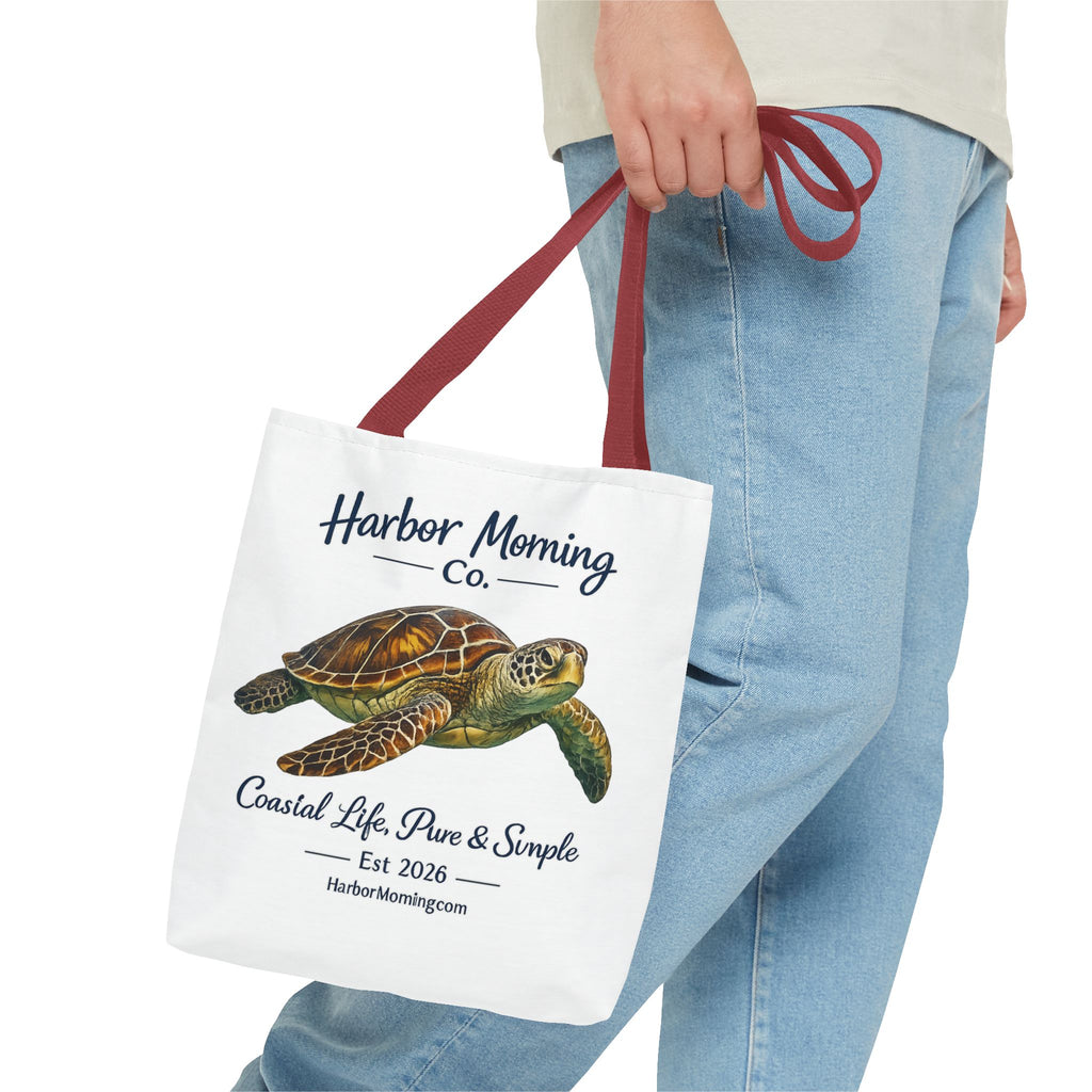 Sea Turtle Tote Bag – Coastal Life Beach Bag | Harbor Morning Co. | Ocean Lover Gift, Florida Coastal Tote
