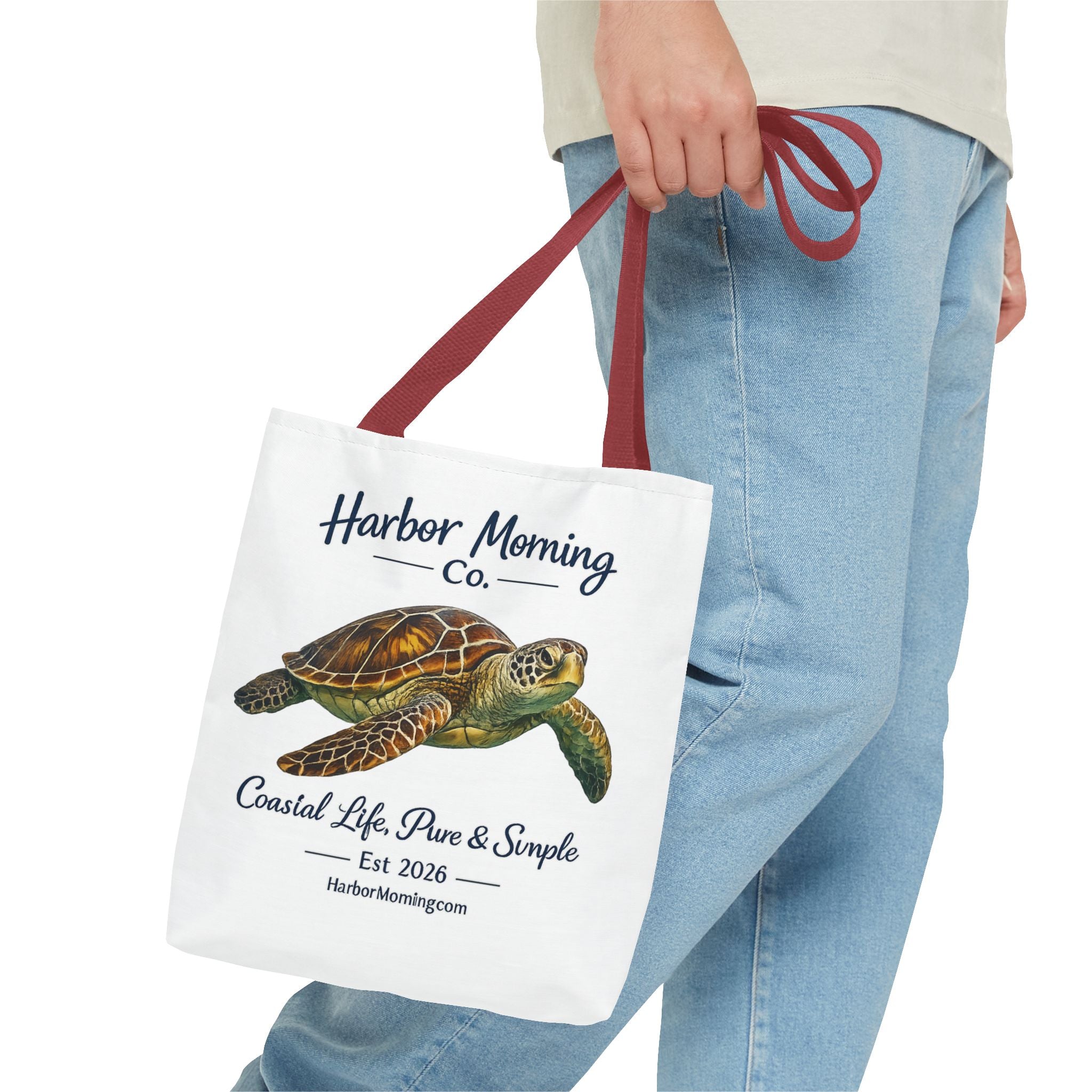Sea Turtle Tote Bag – Coastal Life Beach Bag | Harbor Morning Co. | Ocean Lover Gift, Florida Coastal Tote