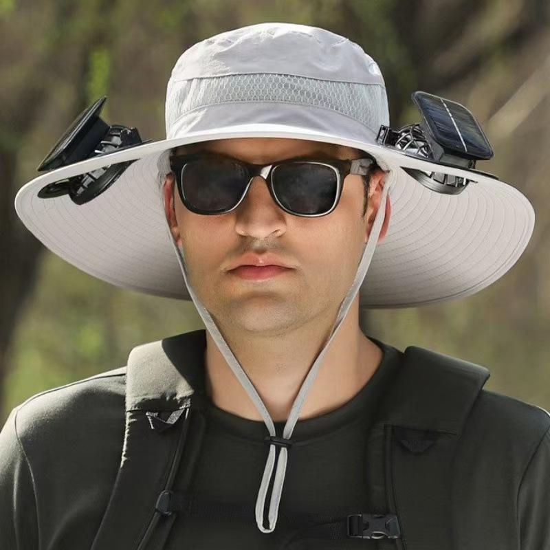 Summer Hat with Solar Powered Fans