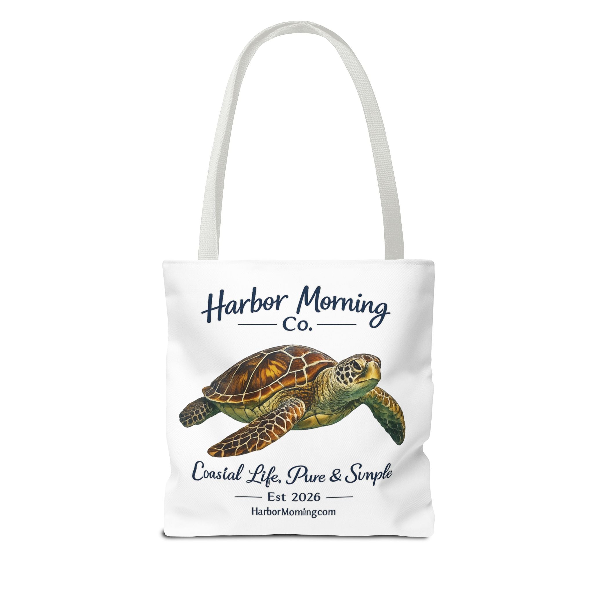 Sea Turtle Tote Bag – Coastal Life Beach Bag | Harbor Morning Co. | Ocean Lover Gift, Florida Coastal Tote