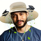Summer Hat with Solar Powered Fans