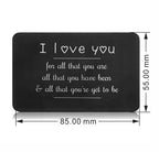 Stainless Steel Wallet Clip Card Postcard Lettering