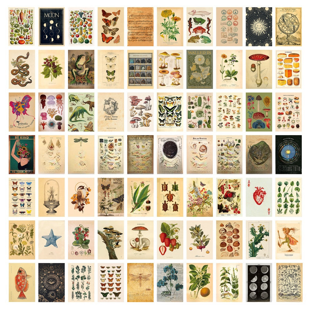 70 Sheets Poster Postcard Poster Decoration Painting