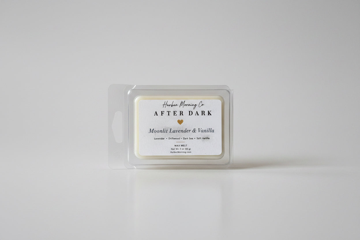 Moonlit Lavender and Vanilla scented wax melts by Harbor Morning Co.