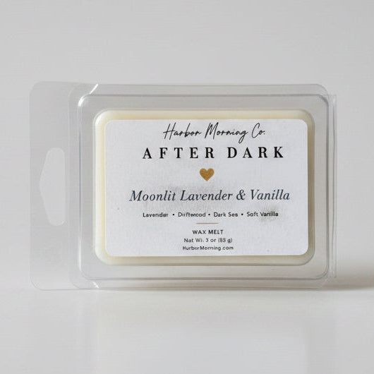 Moonlit Lavender and Vanilla scented wax melts by Harbor Morning Co.