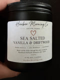 Sea Salted Vanilla & Driftwood | 8 oz Coastal Soy Candle | Ocean Air, Driftwood & Soft Vanilla | Handmade by Harbor Morning Co.
