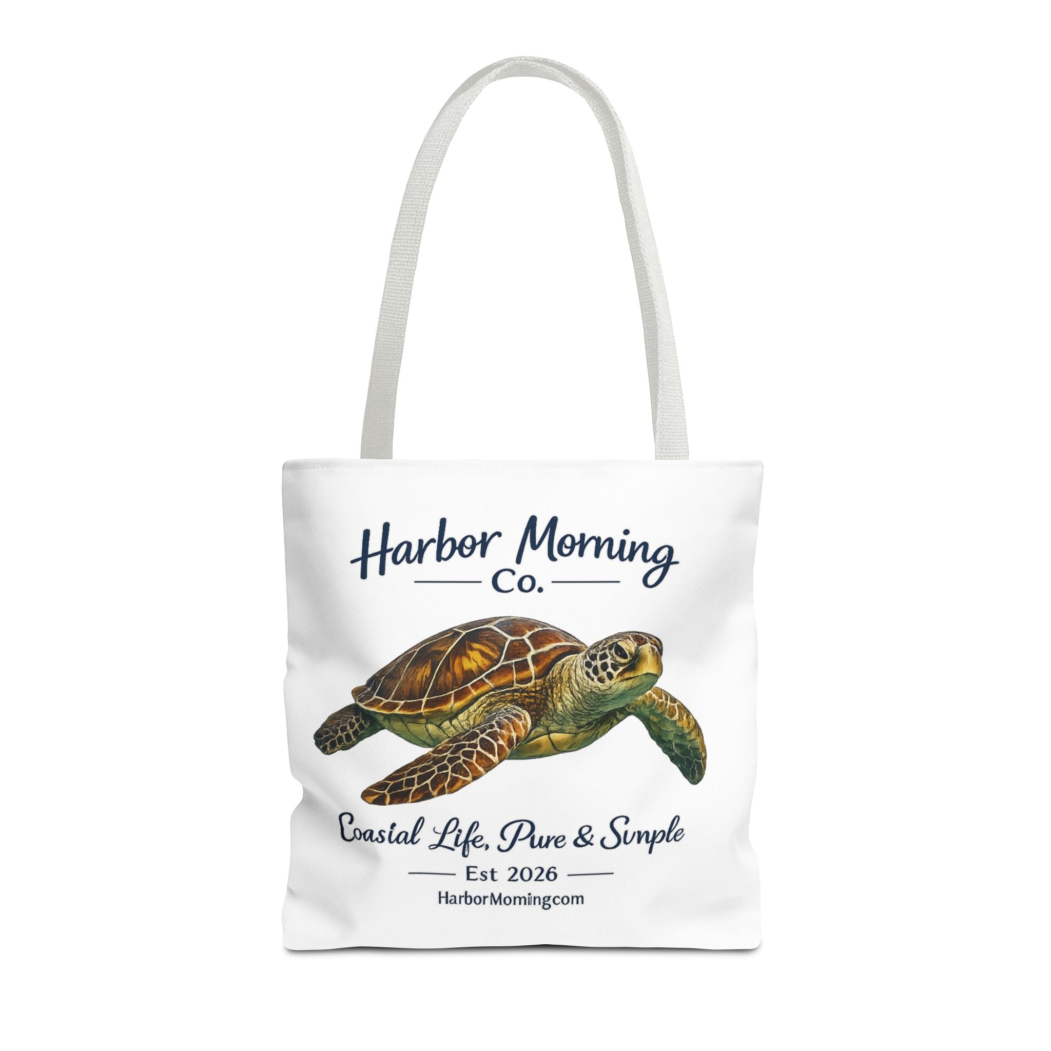 Sea Turtle Tote Bag – Coastal Life Beach Bag | Harbor Morning Co. | Ocean Lover Gift, Florida Coastal Tote