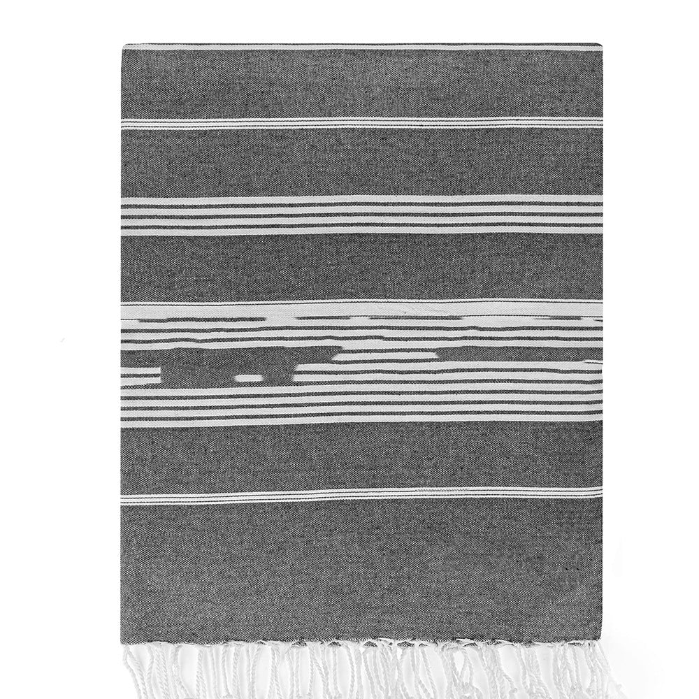 Turkish Non-Stick Sand Tassel Beach Towel | Pure Cotton | Quick-drying