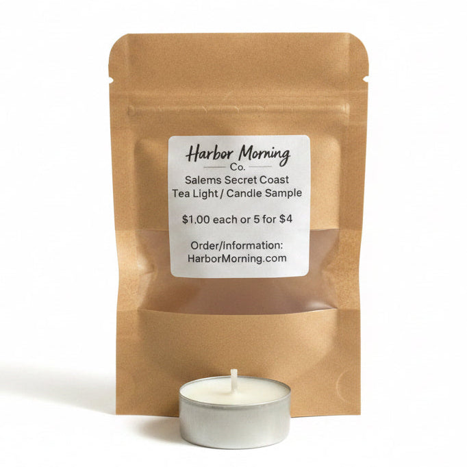 Salem's Secret Coast tealight candle by Harbor Morning Co.