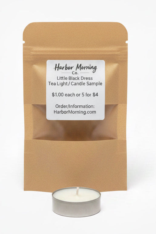 Little Black Dress tealight candle by Harbor Morning Co.