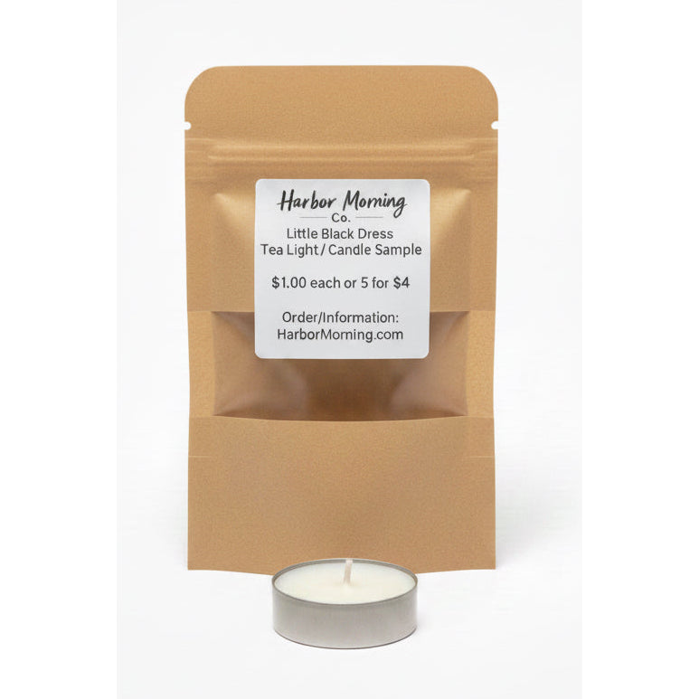 Little Black Dress tealight candle by Harbor Morning Co.