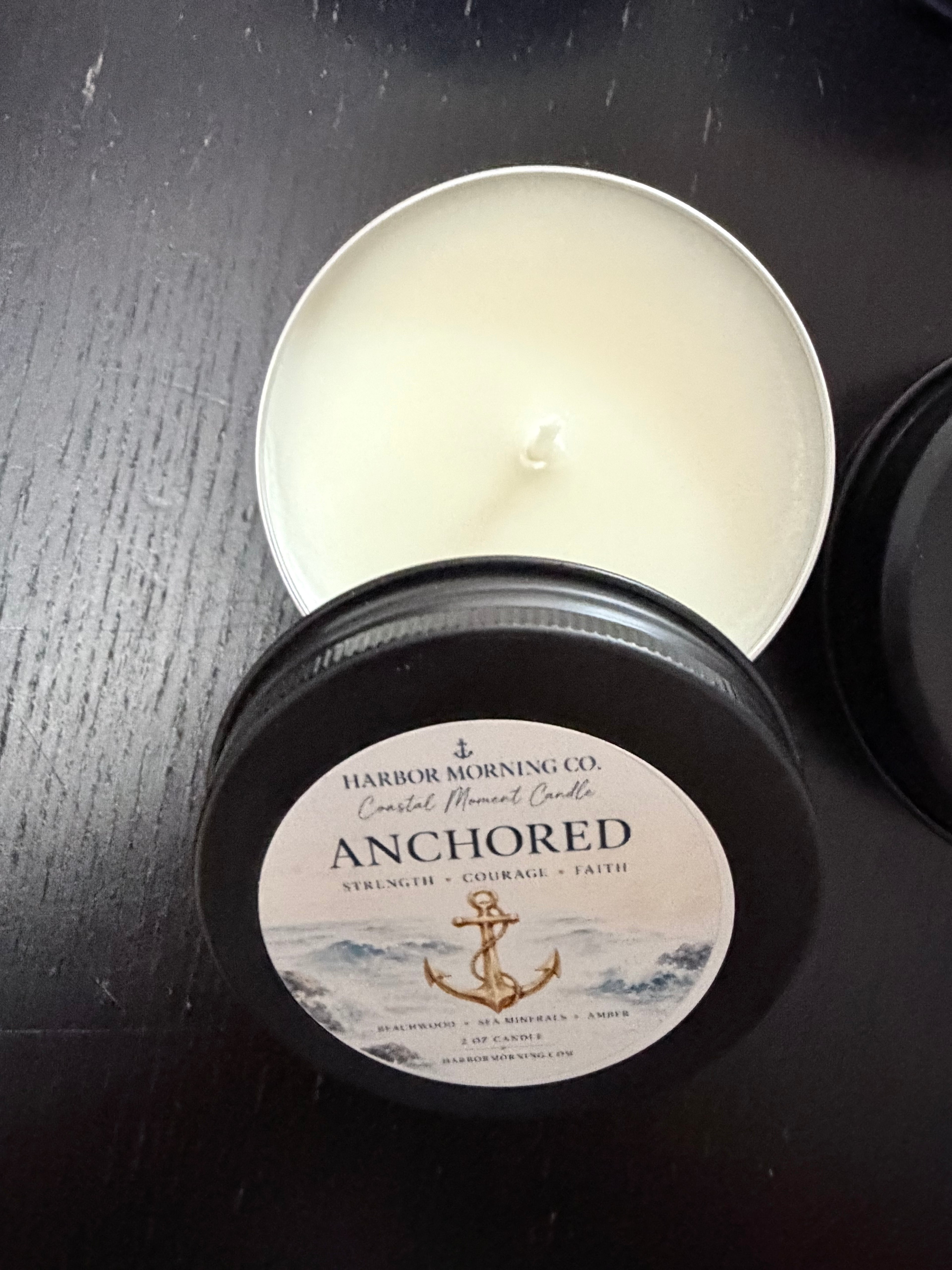 Anchored | Moment & Prayer Candle | Coastal Soy Candle | Handmade in Florida