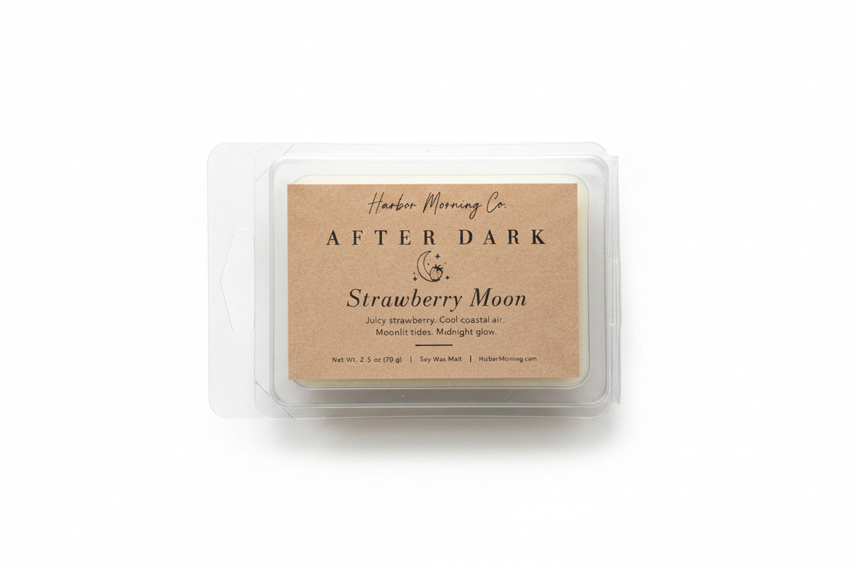Strawberry Moon scented wax melts by Harbor Morning Co.