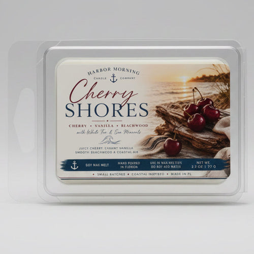 Cherry Shores scented wax melts by Harbor Morning Co.