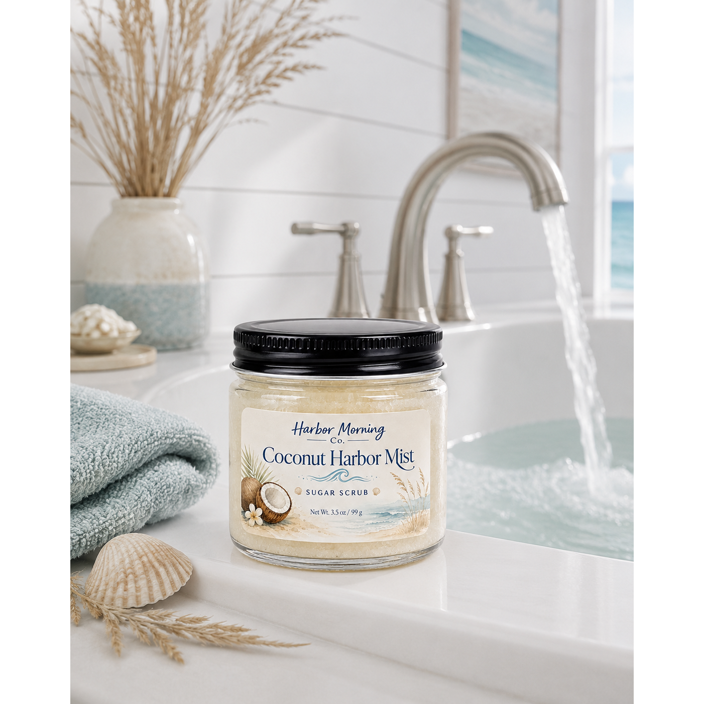 Strawberry Fields 3.5 oz sugar scrub by Harbor Morning Co.
