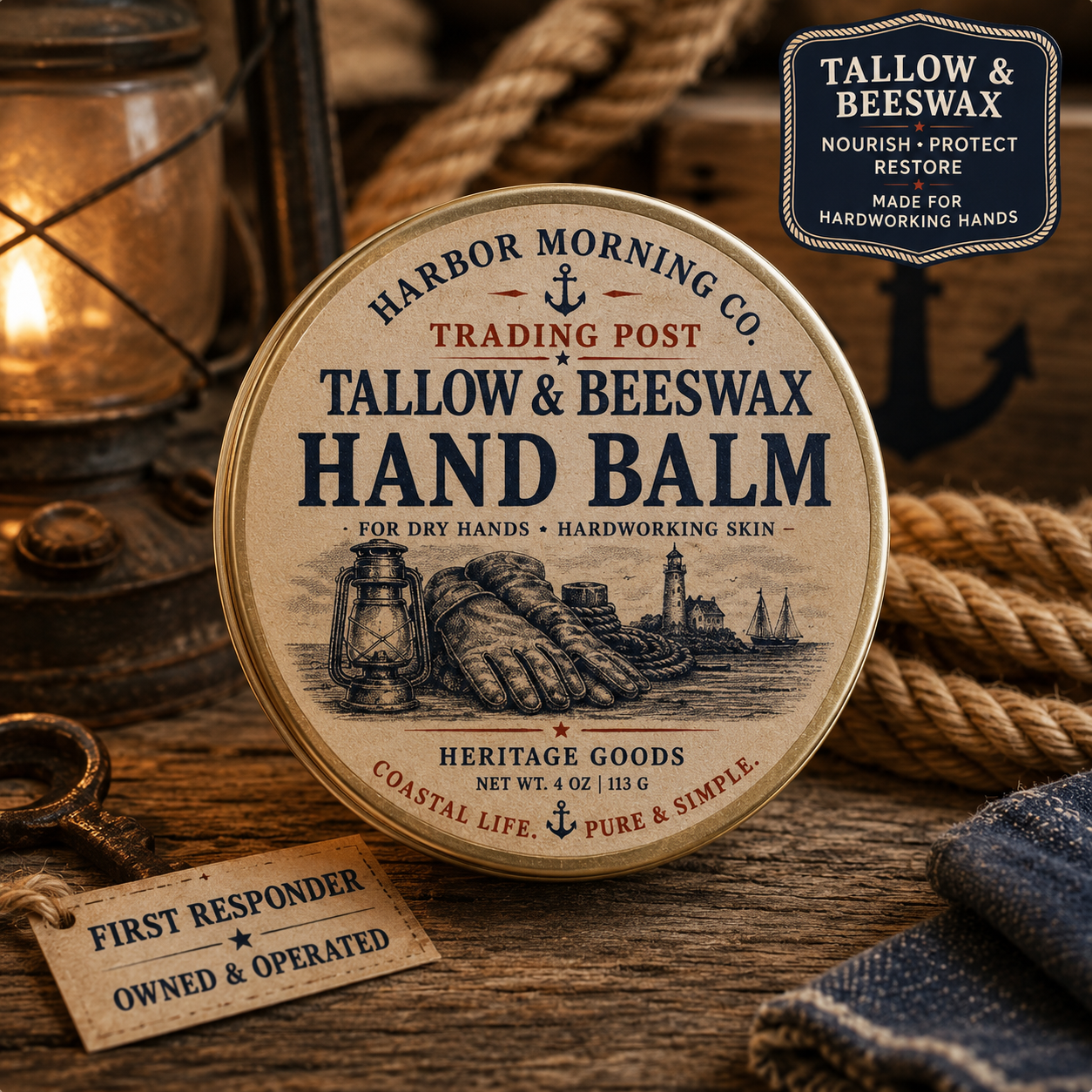 Patriot Hand Balm | Tallow & Beeswax Heritage Balm — 4 oz