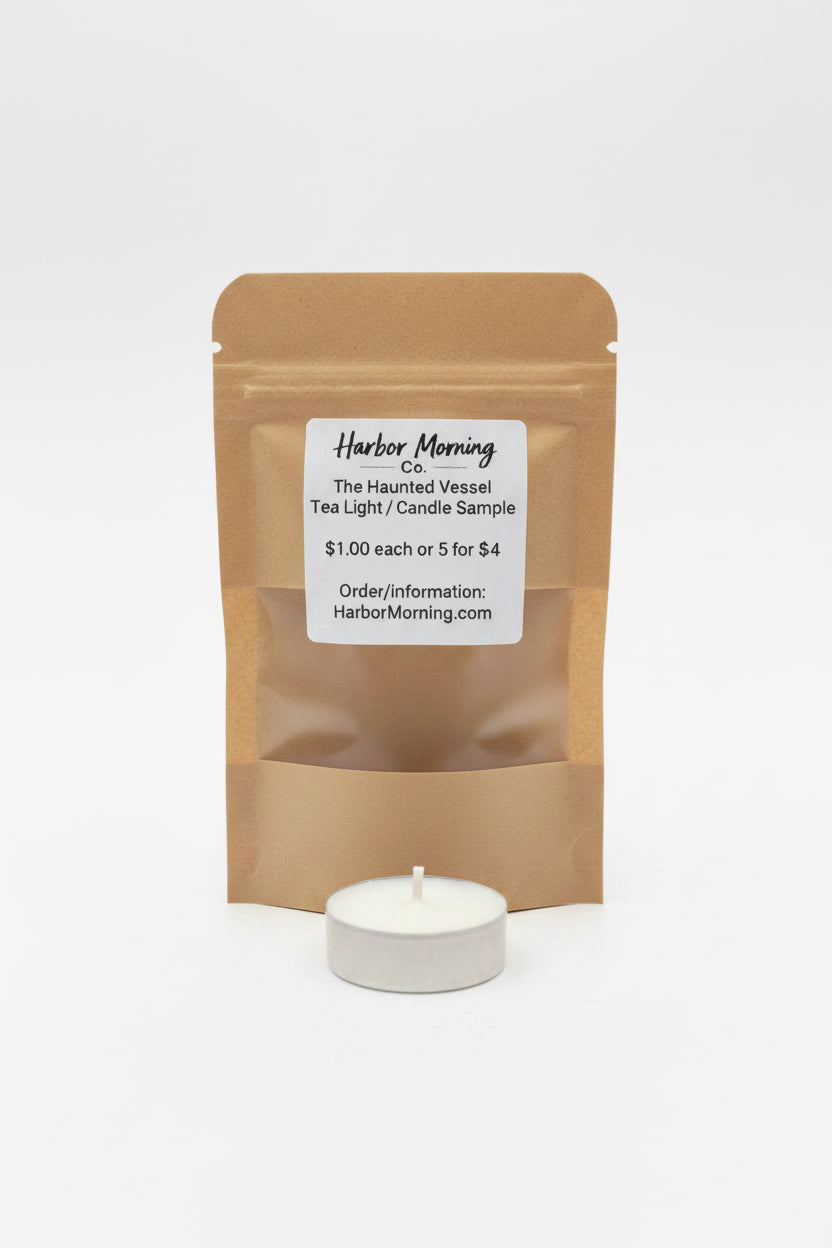 The Haunted Vessel tealight candle by Harbor Morning Co.