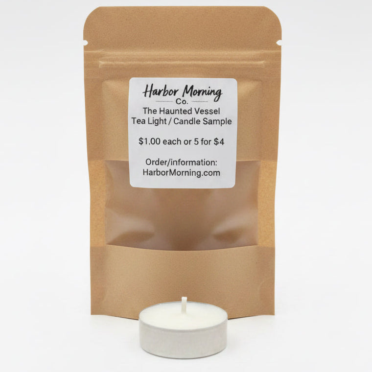 The Haunted Vessel tealight candle by Harbor Morning Co.
