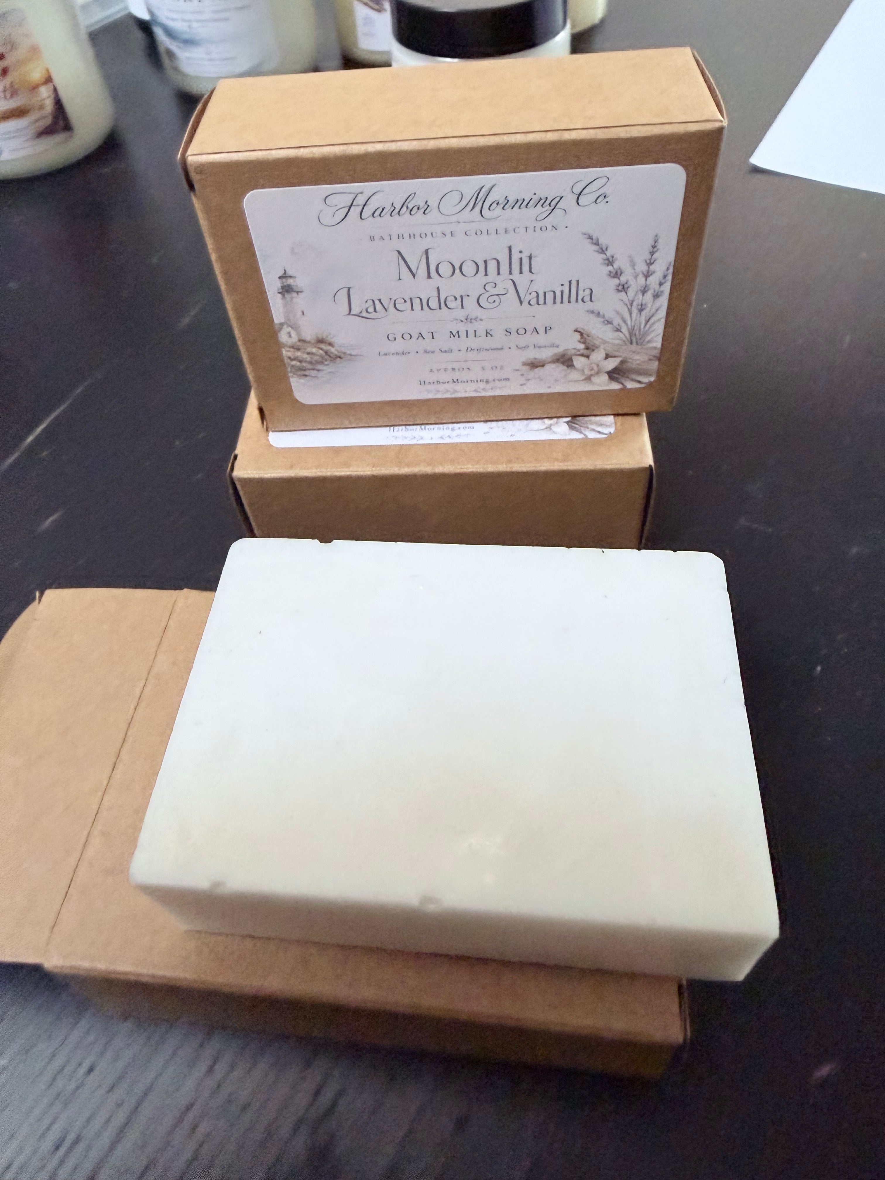 Moonlit Lavender & Vanilla handmade goat milk soap bar