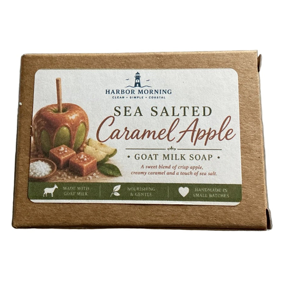Harbor Morning Co. Sea Salted Caramel Apple goat milk soap