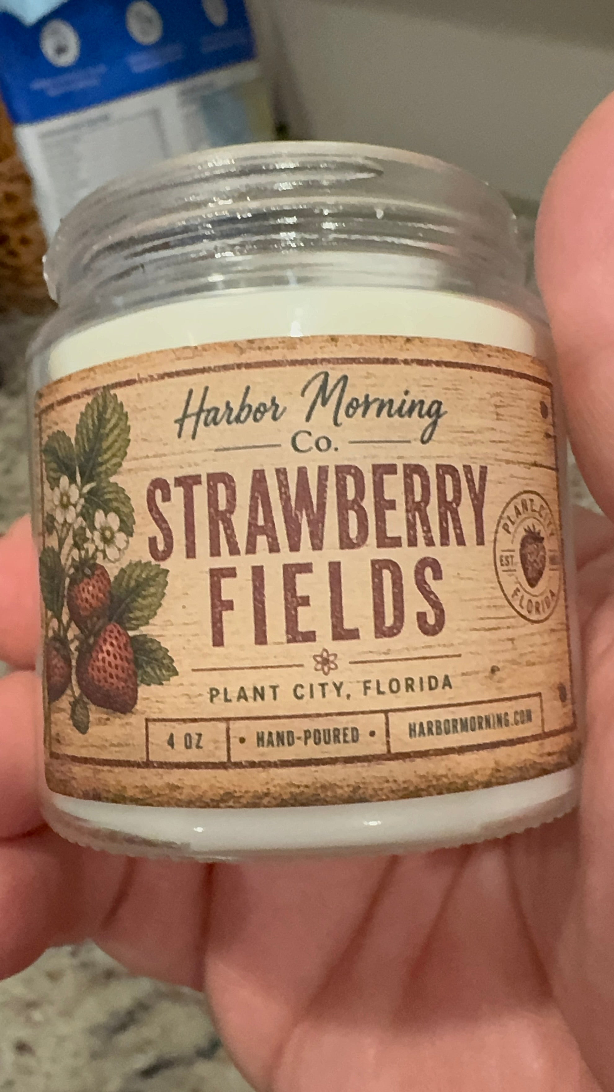 Strawberry Fields Candle – Sweet Berry Scent | 4 oz Hand-Poured Soy Candle