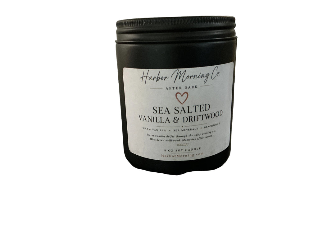 Harbor Morning Co. Sea Salted Vanilla & Driftwood 4 oz soy candle