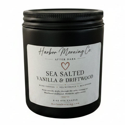 Harbor Morning Co. Sea Salted Vanilla & Driftwood 4 oz soy candle