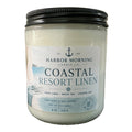 Coastal Resort Linen 8 oz soy candle with fresh linen scent