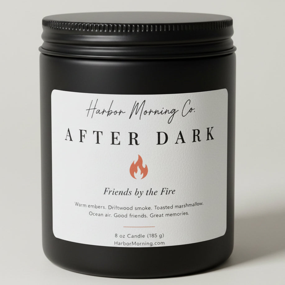 Friends by the Fire 8 oz soy candle by Harbor Morning Co.