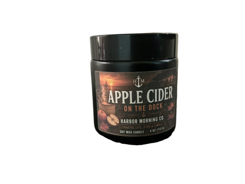 Apple Cider on the Dock 4 oz soy candle by Harbor Morning Co.