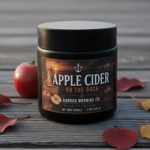 Apple Cider on the Dock 4 oz soy candle by Harbor Morning Co.