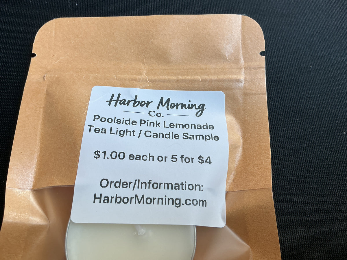 Poolside Pink Lemonade tealight candle by Harbor Morning Co.
