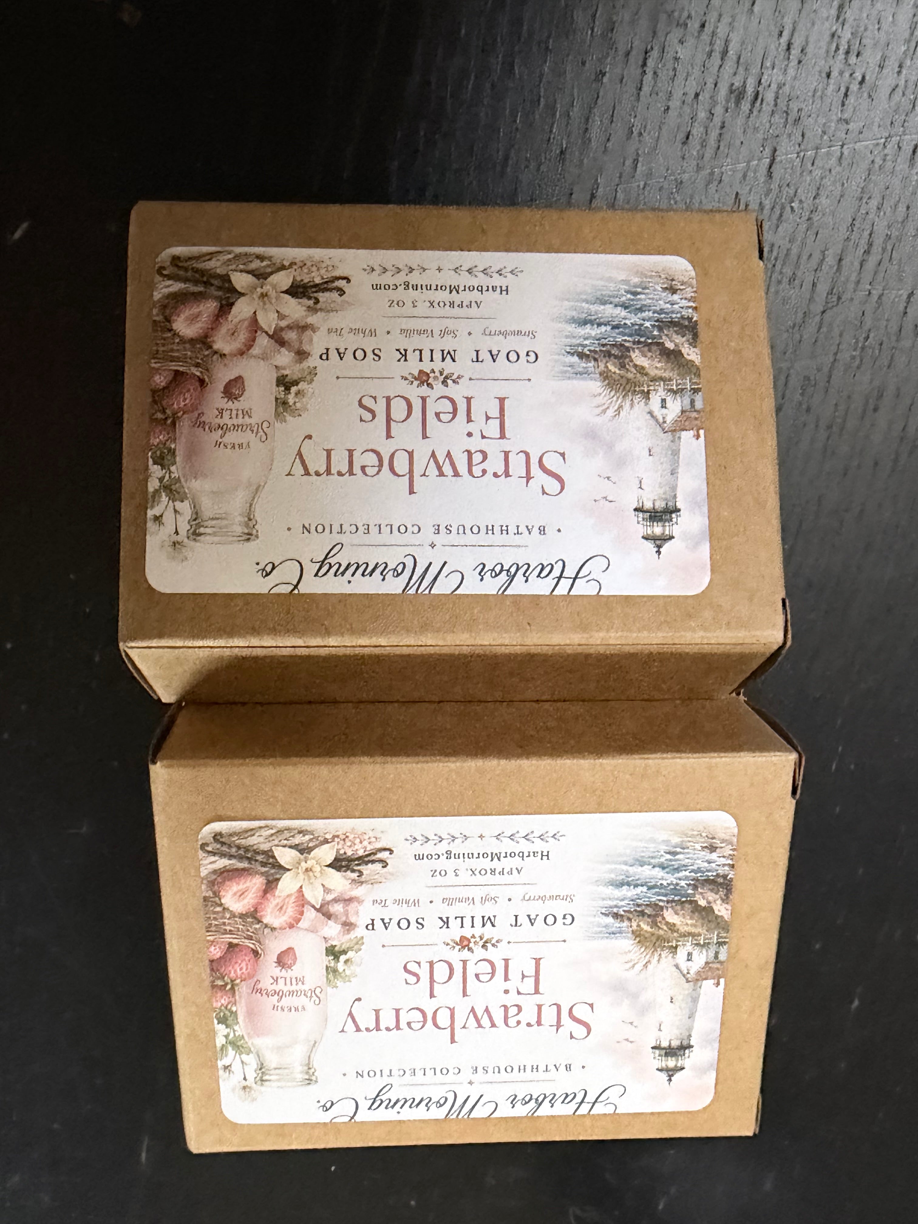 Strawberry Fields | Goat Milk Soap | Ocean Air, Driftwood & Strawberry Vanilla | Handmade by Harbor Morning Co.