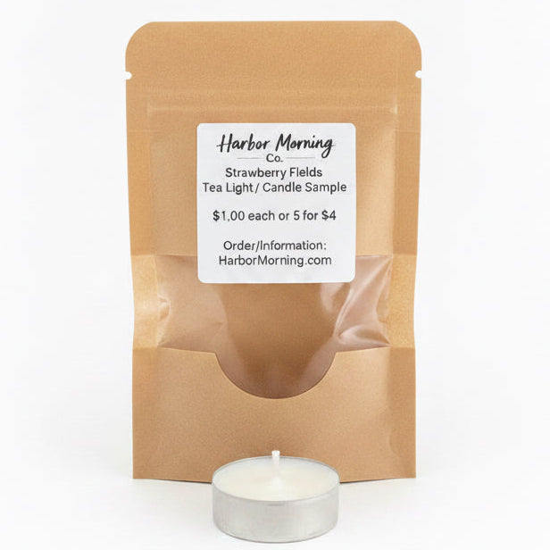 Strawberry Fields tealight candle by Harbor Morning Co.