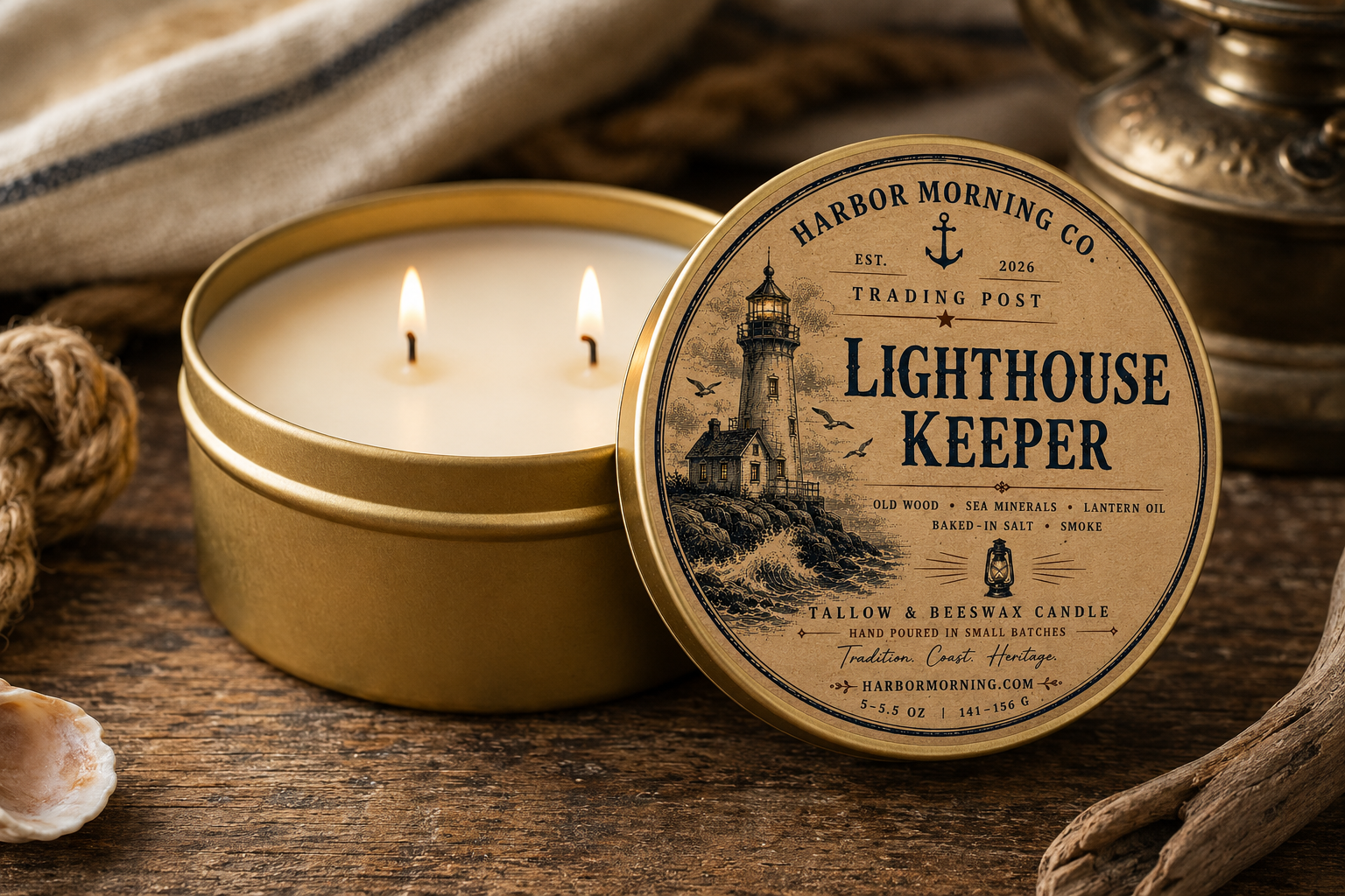 Lighthouse Keeper – Tallow & Beeswax Heritage Candle | Trading Post Collection