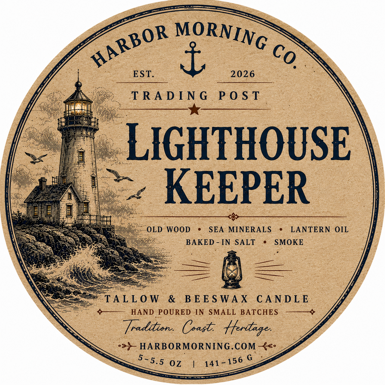 Lighthouse Keeper – Tallow & Beeswax Heritage Candle | Trading Post Collection
