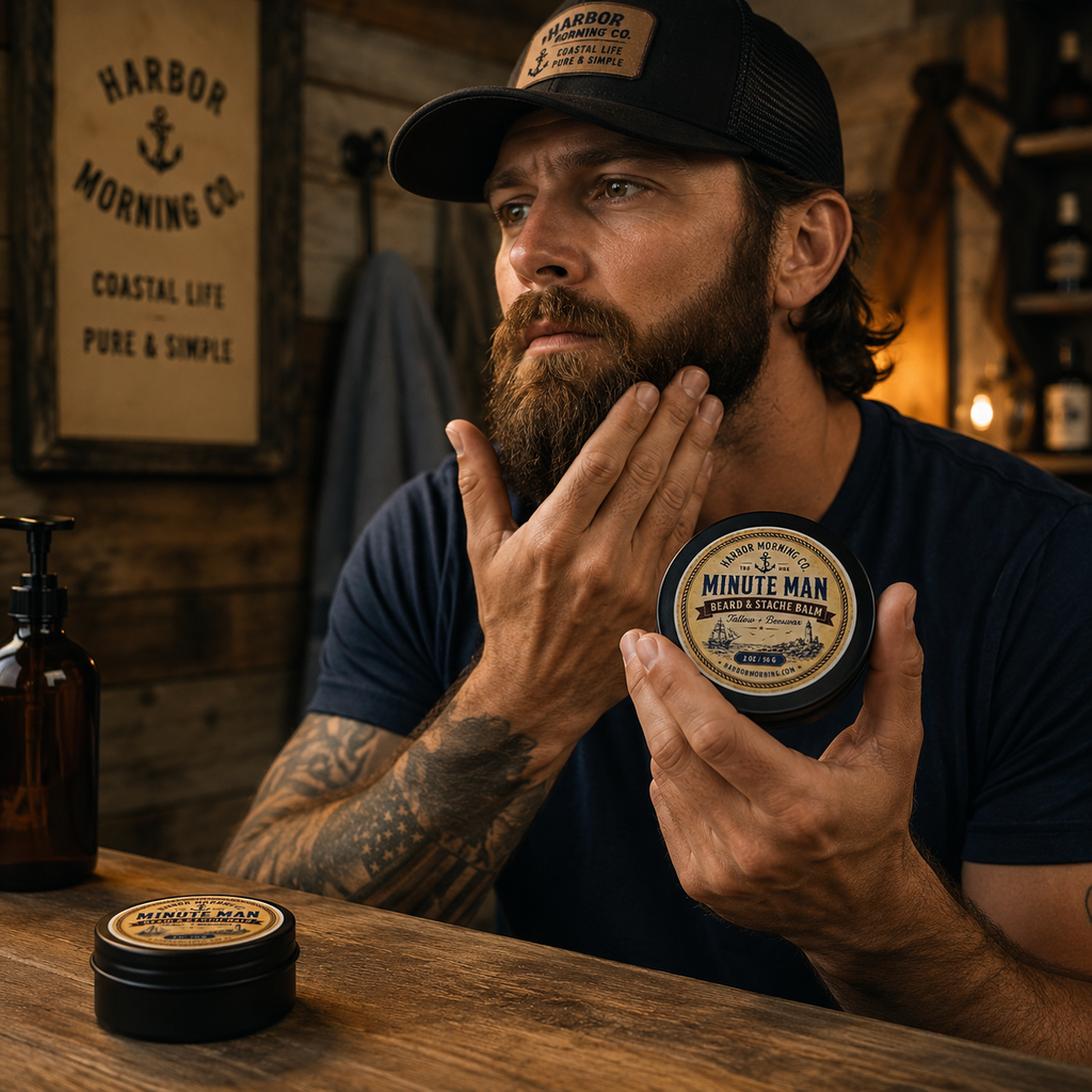 Minute Man Beard Balm | Tallow & Beeswax Beard Balm for Men | 2 oz