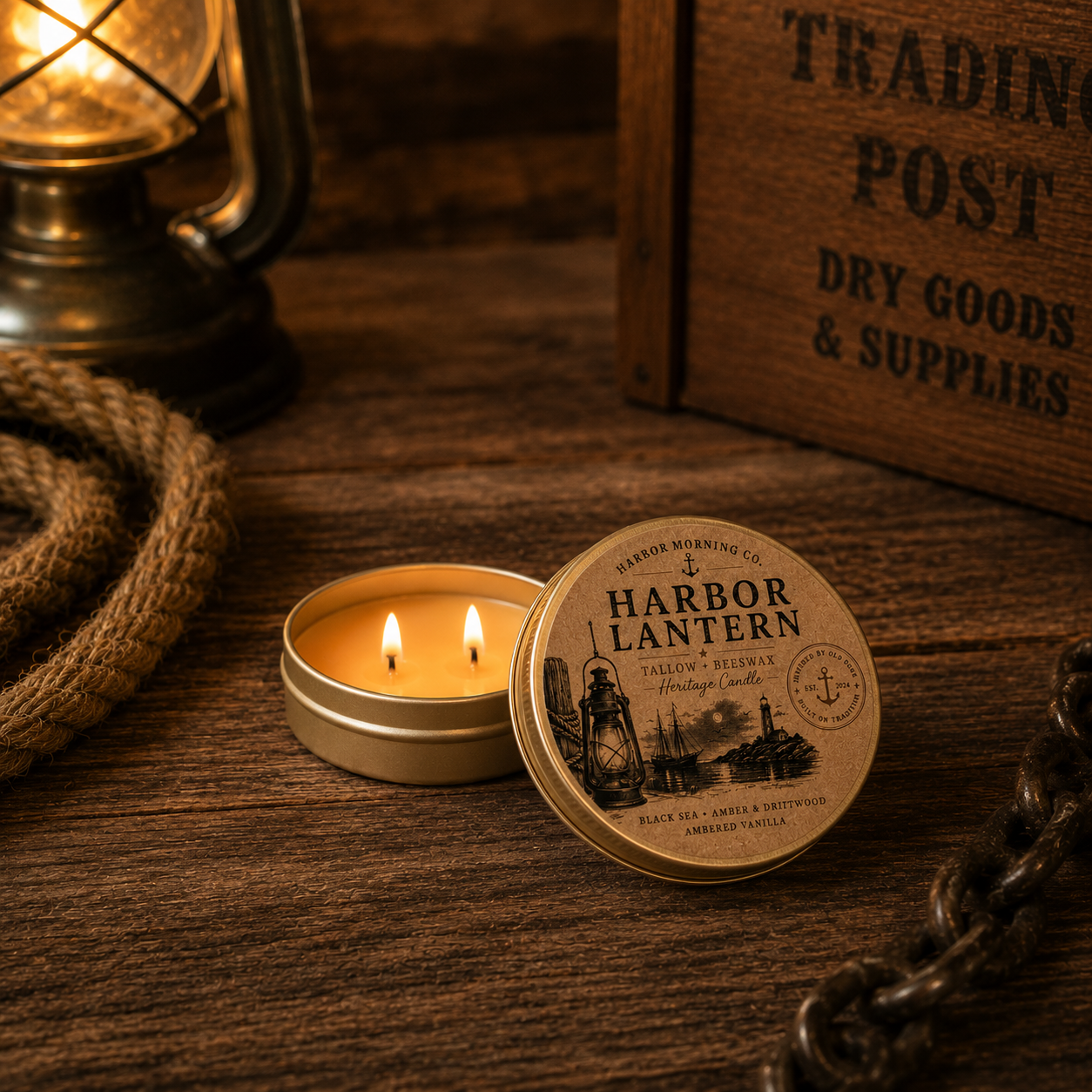 Harbor Lantern – Tallow & Beeswax Heritage Candle | Trading Post Collection
