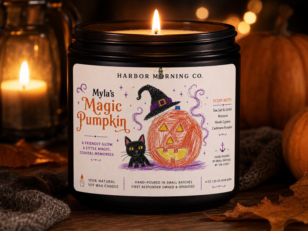 Myla’s Magic Pumpkin | Coastal Halloween Soy Candle | 4oz