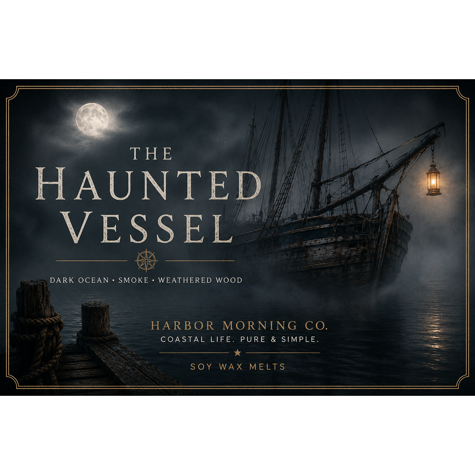 The Haunted Vessel Halloween scented soy wax melts by Harbor Morning Co.